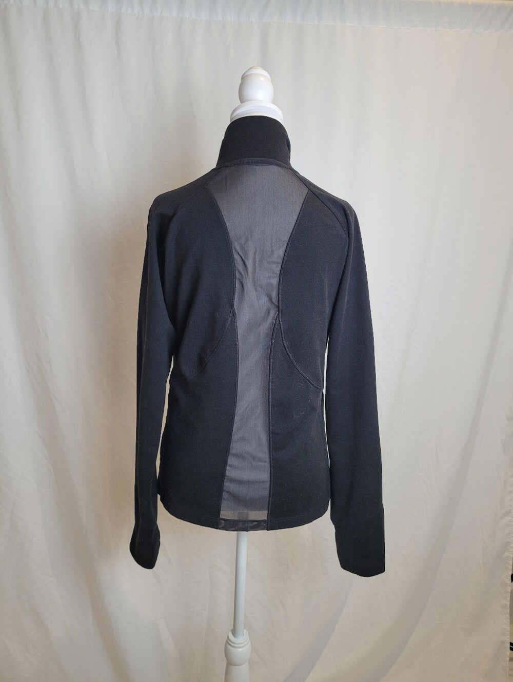 Ellen Tracy Active Charcoal Black Zip-Up Bomber Jacket